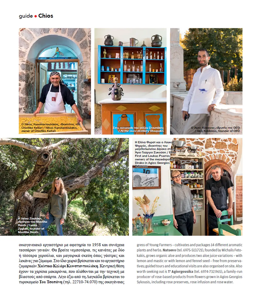 Blue Magazine feature on Chios and mastiha